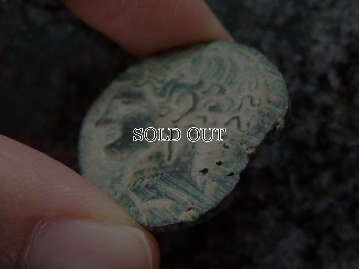 画像9: 古代ギリシャコイン(額装付き)　カルタゴ　銅貨　前２６４－前２４１年　カルタゴの守護女神タニト　馬とウラエウス (9)