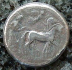 ギリシャコイン　シチリア　シラクサ　テトラドラクマ銀貨