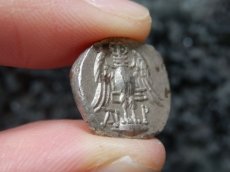 画像11: 古代ギリシャコイン ポントス　アミソス　ドラクマ銀貨　前４００－前３５０年　テュケ(運命の女神)　翼をひろげたフクロウ (11)