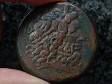 画像5: 古代ギリシャコイン　プトレマイオス朝エジプト　プトレマイオス３世　銅貨　前２４５－前２２５年　ゼウスの肖像　鷲  (5)