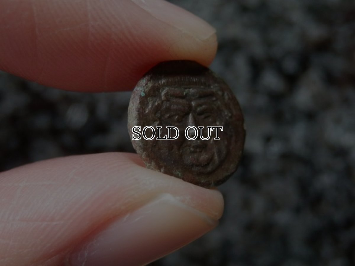 画像11: 古代ギリシャコイン(額装付き)　シチリア島　カマリナ　銅貨　前４１３－前４０５年　ゴルゴン　トカゲを捕まえるフクロウ (11)