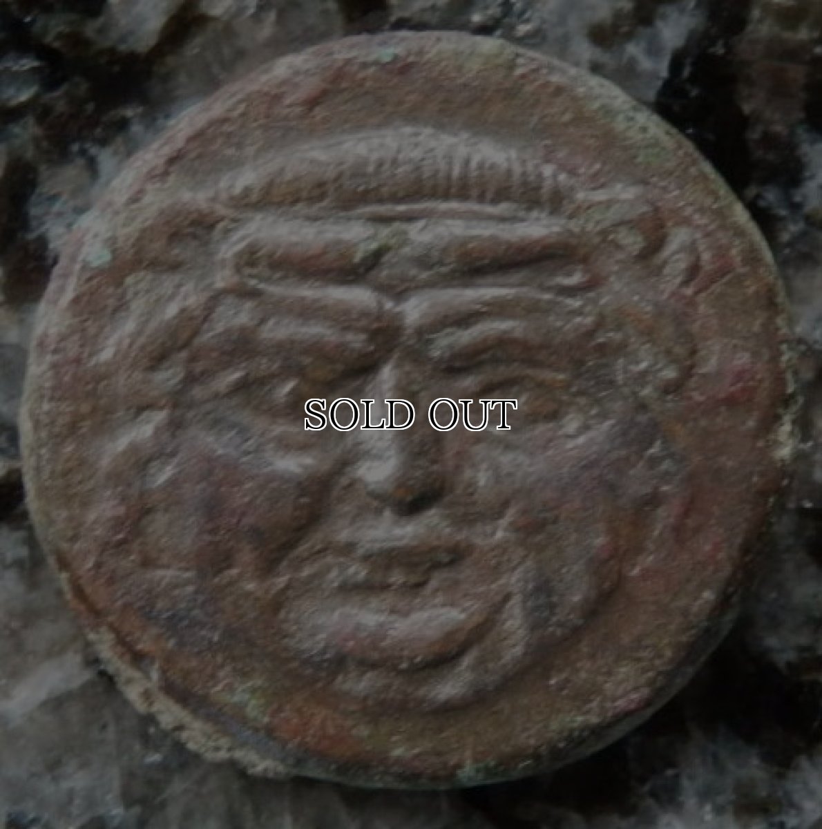 画像6: 古代ギリシャコイン(額装付き)　シチリア島　カマリナ　銅貨　前４１３－前４０５年　ゴルゴン　トカゲを捕まえるフクロウ (6)