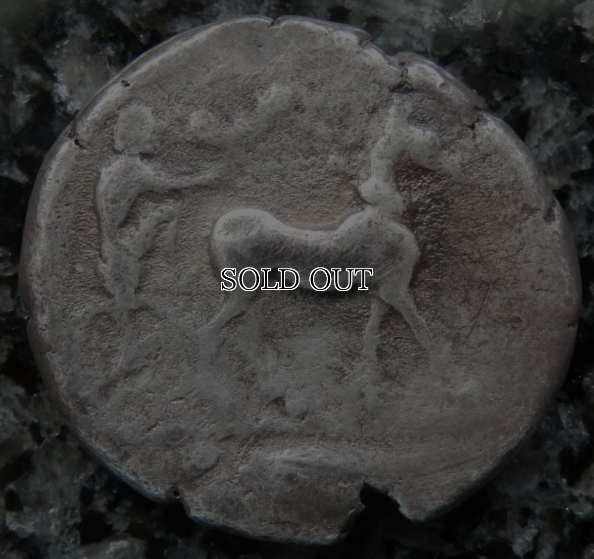 ギリシャコイン　シチリア島・メッサーナ　テトラドラクマ銀貨　前5世紀　古代オリンピック、ラバのカートレース　ウサギ　古代オリンピック種目ラバのカートレースが刻まれたコイン