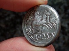 画像10: 古代ローマコイン　共和政期　クアドリガトゥス銀貨　前２２５-２１３年　第２次ポエニ戦争時にローマが発行した銀貨 (10)