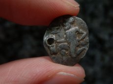画像11: 古代ギリシャコイン(額装付き)　トラキア　タソス島　前４００－前３５０年　銀貨　カンタロスを持つサテュロス　アンフォラ (11)