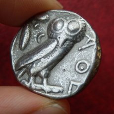 画像9: 古代ギリシャコイン　アッティカ地方　アテネ　テトラドラクマ銀貨　前450年頃発行　古代コインで最も有名な意匠　アテナ神と聖鳥フクロウのコイン (9)