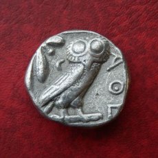 画像3: 古代ギリシャコイン　アッティカ地方　アテネ　テトラドラクマ銀貨　前450年頃発行　古代コインで最も有名な意匠　アテナ神と聖鳥フクロウのコイン (3)