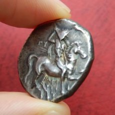 画像5: 古代ギリシャコイン　イタリア・カラブリア州タラス　スタテル銀貨　前２８１－前２７２年　イルカに乗るタラスの銀貨 (5)