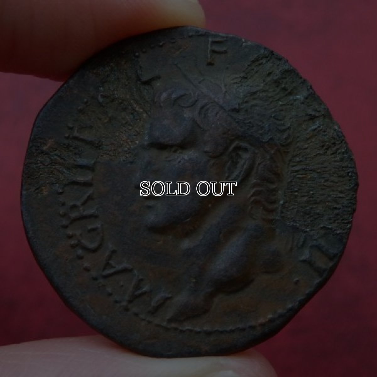 画像4: 古代ローマコイン　帝政期　カリグラ　アス銅貨　３７-４１年　船嘴冠を戴いたアグリッパの肖像 (4)