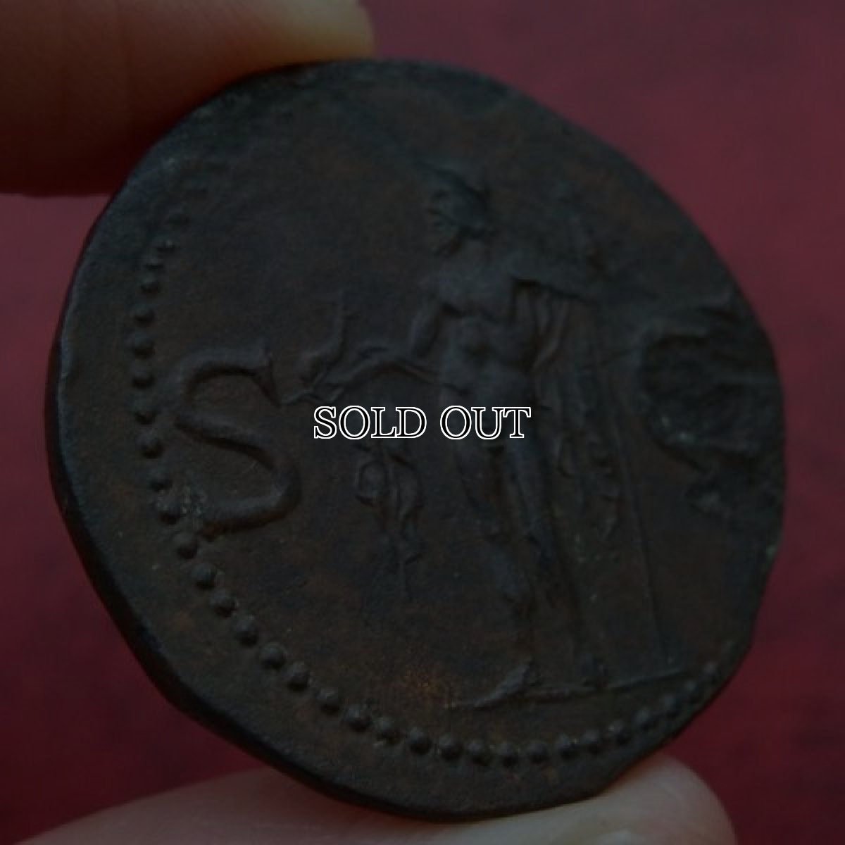 画像9: 古代ローマコイン　帝政期　カリグラ　アス銅貨　３７-４１年　船嘴冠を戴いたアグリッパの肖像 (9)