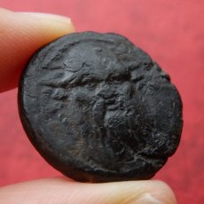 画像3: 古代ギリシャコイン　マケドニア　前１６７-前１６５年　銅貨　希少なシレノス正面肖像 (3)
