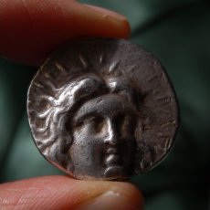 画像4: 古代ギリシャコイン　カリア地方ロードス島　テトラドラクマ銀貨　前２３０－前２０５年　エーゲ海の薔薇の島、ロードス島のヘリオスと薔薇の銀貨  (4)