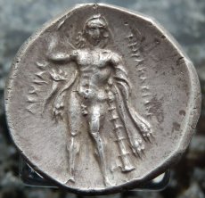 画像3: 古代ギリシャコイン　ルカニア地方　ヘラクレイア　前２８１－前２７８年　スタテル銀貨　勝利のヘラクレス　ローマとの戦争、ピュロスの戦いのコイン (3)