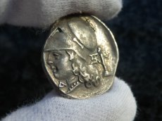 画像4: 古代ギリシャコイン　コリントス　スタテル銀貨　前３５０－前３０６年発行　ペガサス　アテナ神　コリントスのシンボル、ペガサス (4)
