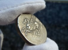 画像7: 古代ギリシャコイン　コリントス　スタテル銀貨　前３５０－前３０６年発行　ペガサス　アテナ神　コリントスのシンボル、ペガサス (7)