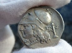 画像3: 古代ギリシャコイン　コリントス　スタテル銀貨　前３５０－前３０６年発行　ペガサス　アテナ神　コリントスのシンボル、ペガサス (3)