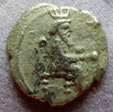 画像8: 古代ギリシャコイン(額装付き)　キリキア　タルソス　オボル銀貨　前３６１－前３３４年　牛を襲うライオン (8)