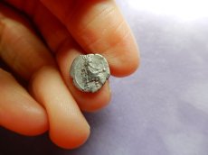 画像10: 古代ギリシャコイン(額装付き)　キリキア　タルソス　オボル銀貨　前３６１－前３３４年　牛を襲うライオン (10)