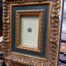 画像4: 古代ギリシャコイン(額装付き)　キリキア　タルソス　オボル銀貨　前３６１－前３３４年　牛を襲うライオン (4)