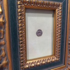 画像5: 古代ギリシャコイン(額装付き)　キリキア　タルソス　オボル銀貨　前３６１－前３３４年　牛を襲うライオン (5)