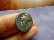 画像10: 古代ギリシャコイン(額装付き)　コリントス　スタテル銀貨　前３５０－前３０６年　コリントスの象徴ペガサス　コリントス式兜のアテナ神 (10)