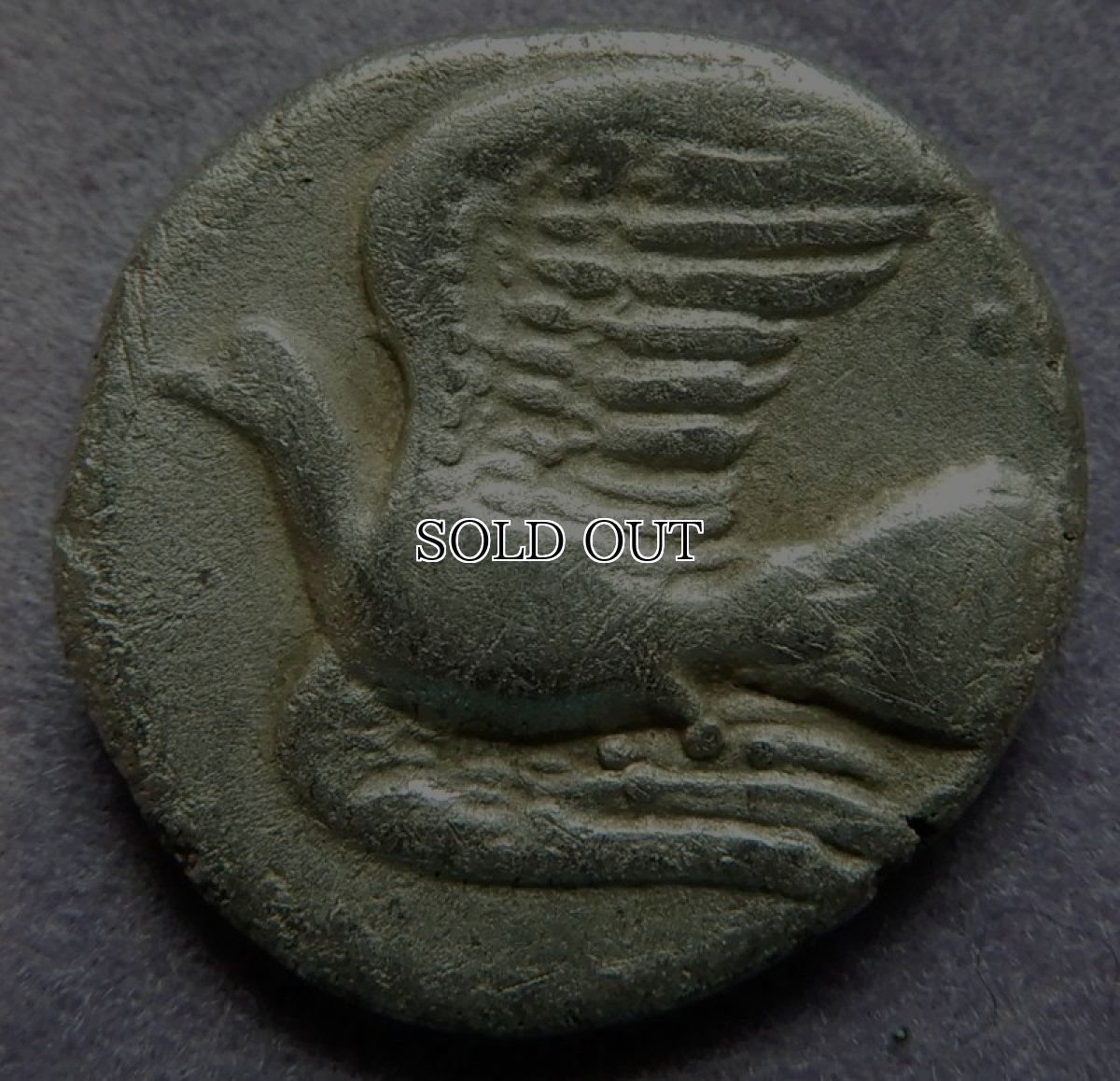 画像8: 古代ギリシャコイン(額装付き)　シキオン　半ドラクマ銀貨　前３３０－前３００年　幻獣キマイラ　ハト (8)