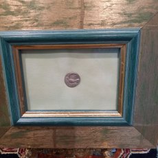 画像3: 古代ギリシャコイン(額装付き)　シキオン　半ドラクマ銀貨　前３３０－前３００年　幻獣キマイラ　ハト (3)