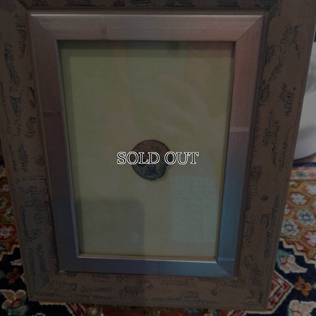 画像3: 古代ギリシャコイン(額装付き)　カルタゴ　銅貨　前２６４－前２４１年　カルタゴの守護女神タニト　馬とウラエウス (3)