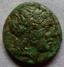 画像2: 古代ギリシャコイン　ミュシア地方　プリアポス　銅貨　前２４１－前１９７年　アポロン　エビ (2)