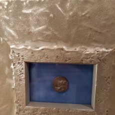 画像5: 古代ギリシャコイン(額装付き)　カリア地方　ミラーサ　ドラクマ銀貨　前１７０－前１３０年　太陽神ヘリオスと鳥　横から見たバラの花 (5)