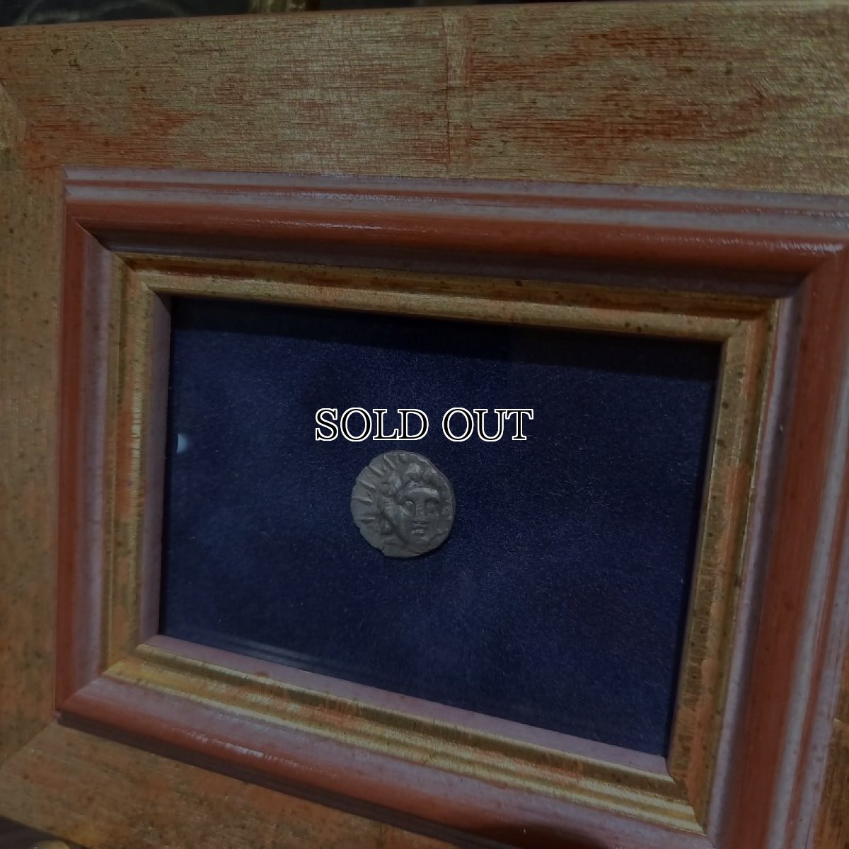 画像5: 古代ギリシャコイン(額付き)　カリア地方　ロードス島　半ドラクマ銀貨　前１７０－前１５０年　太陽神ヘリオス　薔薇 (5)