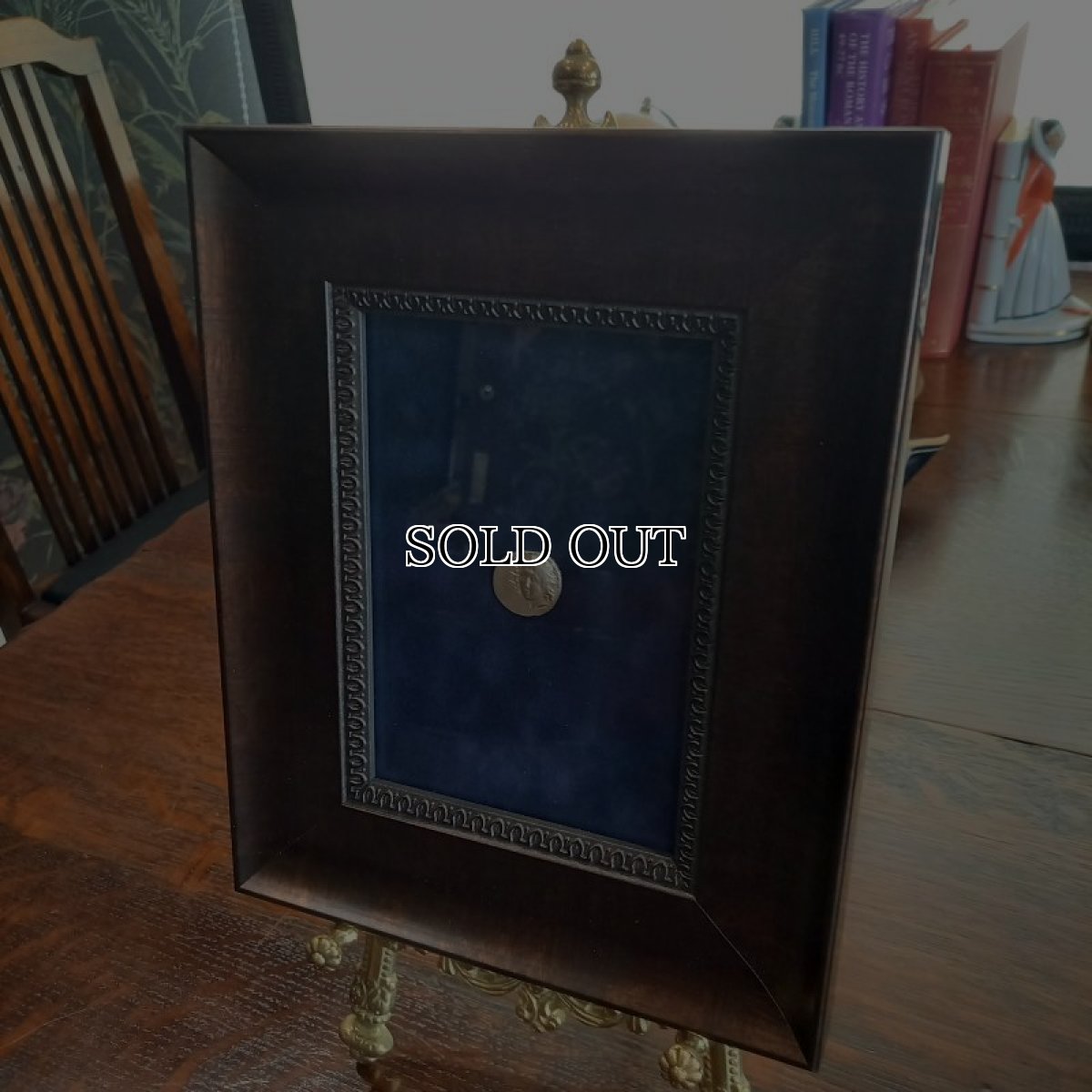 画像10: 古代ギリシャコイン(額装付き)　カリア地方　ロードス島　前８８－前４３年　ドラクマ銀貨　太陽神ヘリオス　上から見たバラの花 (10)