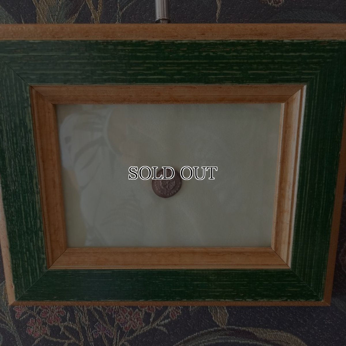 画像11: 古代ギリシャコイン(額付き)　カリア地方　ロードス島　前８８－前４３年　ドラクマ銀貨　太陽神ヘリオス　上から見たバラの花 (11)