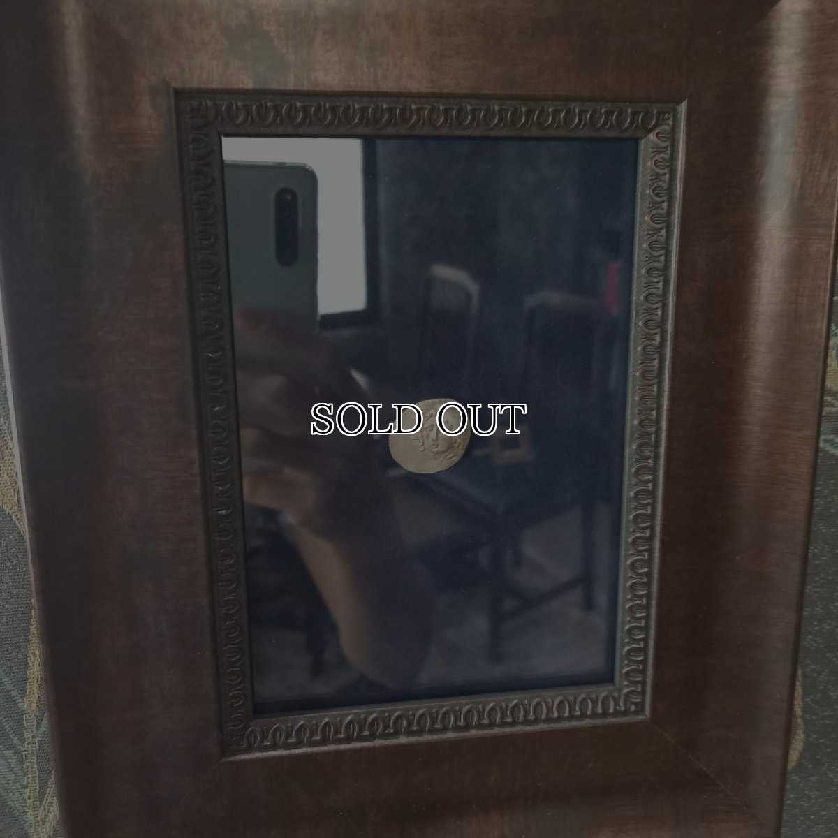 画像4: 古代ギリシャコイン(額装付き)　カリア地方　ロードス島　前８８－前４３年　ドラクマ銀貨　太陽神ヘリオス　上から見たバラの花 (4)