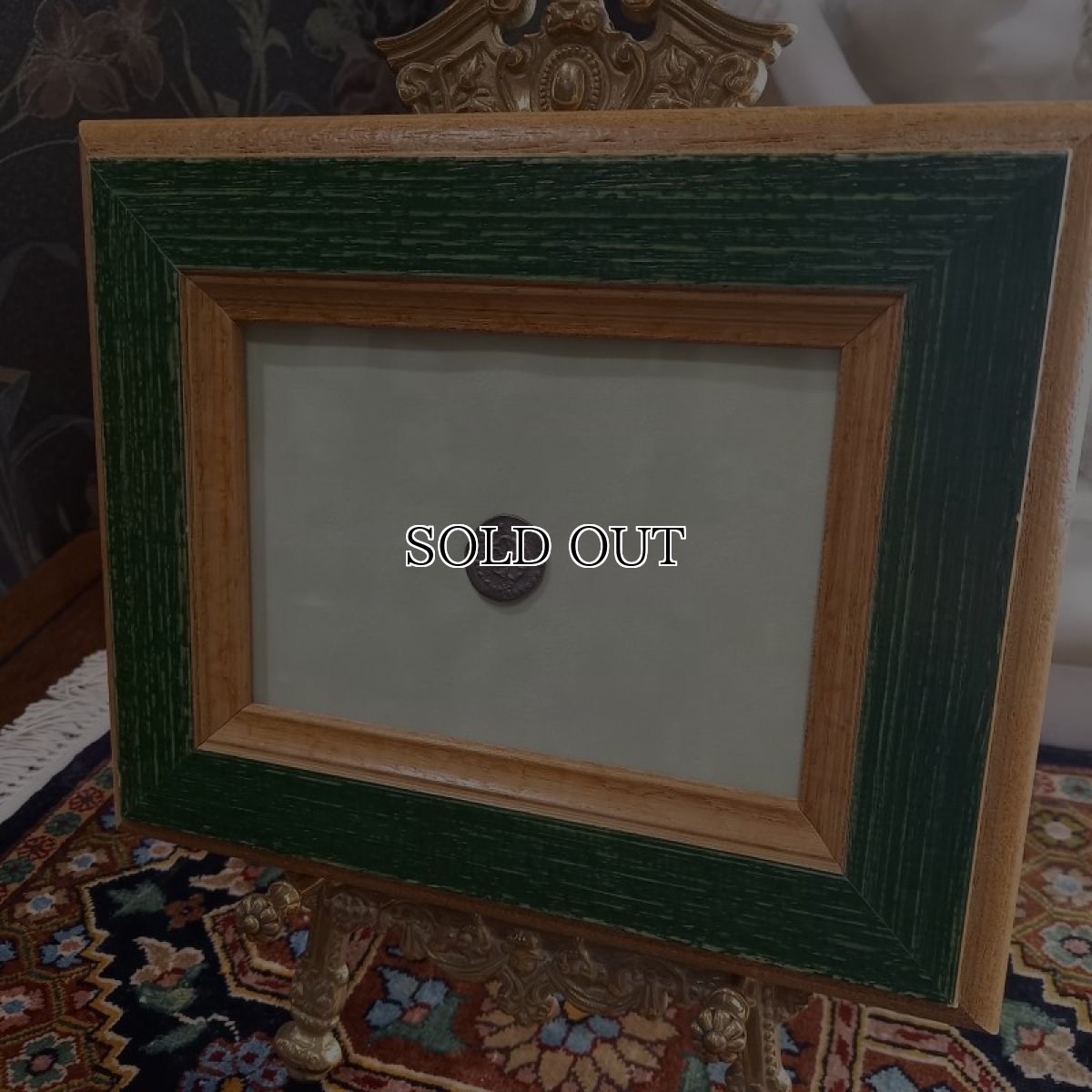 画像13: 古代ギリシャコイン(額付き)　カリア地方　ロードス島　前８８－前４３年　ドラクマ銀貨　太陽神ヘリオス　上から見たバラの花 (13)