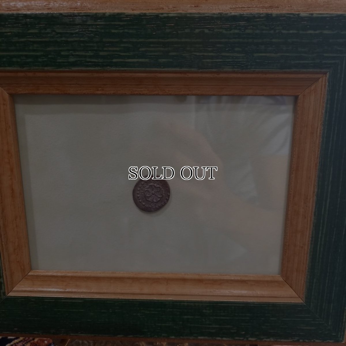 画像8: 古代ギリシャコイン(額付き)　カリア地方　ロードス島　前８８－前４３年　ドラクマ銀貨　太陽神ヘリオス　上から見たバラの花 (8)