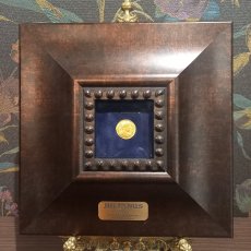 画像1: 古代ローマコイン(額付き)　帝政期　ユリアヌス　362-363年　ソリドゥス金貨　ユリアヌス肖像　ウィルトゥス神 (1)