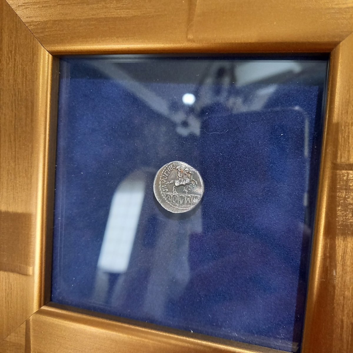 画像4: 古代ローマコイン(額付き)　共和政期　前56年　マルキウス・フィリップス　デナリウス銀貨　伝説の王アンクス・マルキウス肖像　マルキア水道橋 (4)