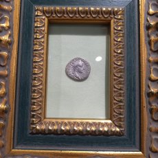 画像4: 古代ローマコイン(額付き)　帝政期　ティベリウス　１５－３７年　デナリウス銀貨　ティベリウス肖像　「カエサルのものはカエサルに」のコイン (4)