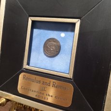 画像7: 古代ローマコイン(額付き)　帝政期　コンスタンティヌス　331年　銅貨　ローマ神肖像　ロムルスとレムス (7)