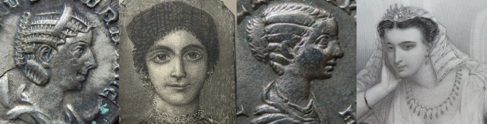 古代ローマ女性の肖像のコイン