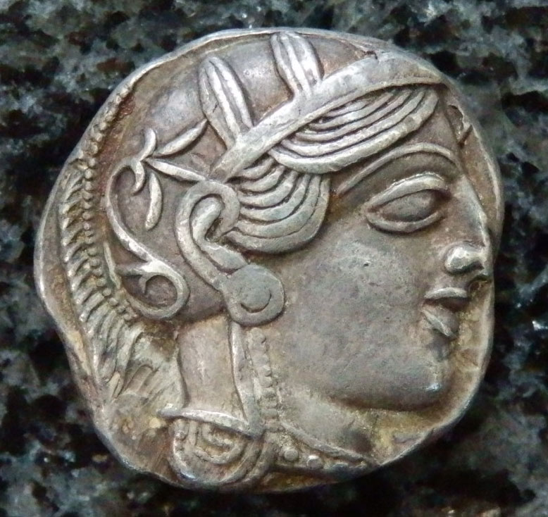 古代ギリシア都市国家アテナイのテトラドラクマ銀貨