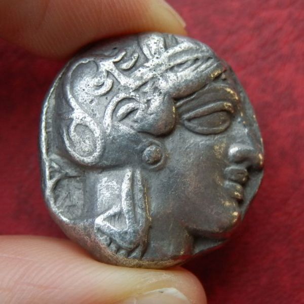 最大59％オフ！ 古代ギリシャ アテナイ フクロウのテトラドラクマ銀貨