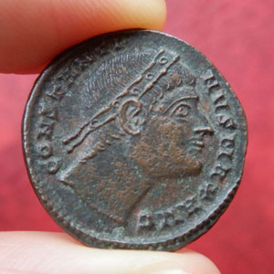 美品クラス！ 古代ローマ フォリス銅貨 マクセンティウス